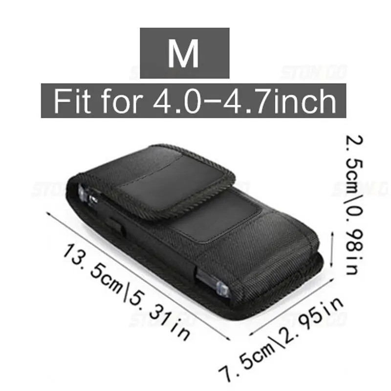 Függőleges nejlon mobiltelefon övcsat tok tok csat pénztárca kártyatartó tok 4.0inch-6.7inch telefon iPhone Samsung