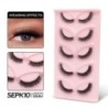 GROINNEYA 5/10 Pairs 3D Faux Mink Lashes Bolyhos Puha Folyos Természetes hosszú Műszempillák Göndör szempillák nagykereskedelmi 