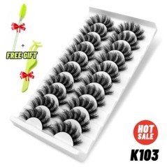 GROINNEYA 5/10 Pairs 3D Faux Mink Lashes Bolyhos Puha Folyos Természetes hosszú Műszempillák Göndör szempillák nagykereskedelmi 