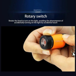 USB újratölthető LED multifunkcionális erős fényű zseblámpa kulcstartóhoz vízálló kültéri túrázáshoz kempingezéshez mini zseblám