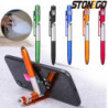STONEGO Multifunkciós 4 az 1-ben Összecsukható Golyóstoll Stylus (Zseblámpa + Támogatás) Tablet Mobilhoz