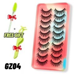 GROINNEYA 5/10 Pairs 3D Faux Mink Lashes Bolyhos Puha Folyos Természetes hosszú Műszempillák Göndör szempillák nagykereskedelmi 