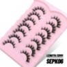 GROINNEYA 5/10 Pairs 3D Faux Mink Lashes Bolyhos Puha Folyos Természetes hosszú Műszempillák Göndör szempillák nagykereskedelmi 