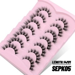 GROINNEYA 5/10 Pairs 3D Faux Mink Lashes Bolyhos Puha Folyos Természetes hosszú Műszempillák Göndör szempillák nagykereskedelmi 