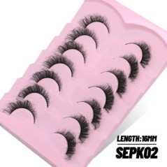 GROINNEYA 5/10 Pairs 3D Faux Mink Lashes Bolyhos Puha Folyos Természetes hosszú Műszempillák Göndör szempillák nagykereskedelmi 