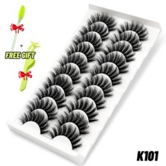 GROINNEYA 5/10 Pairs 3D Faux Mink Lashes Bolyhos Puha Folyos Természetes hosszú Műszempillák Göndör szempillák nagykereskedelmi 