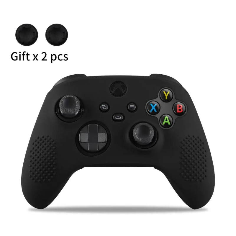 Puha szilikon tok Xbox Series X/S kontrollerhez, védőburkolat, gamepad tartozékok, hüvelykujj markolatok, joystick borítás