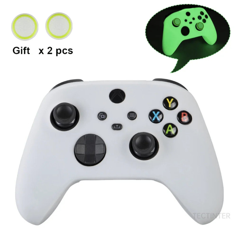 Puha szilikon tok Xbox Series X/S kontrollerhez, védőburkolat, gamepad tartozékok, hüvelykujj markolatok, joystick borítás