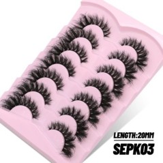 GROINNEYA 5/10 Pairs 3D Faux Mink Lashes Bolyhos Puha Folyos Természetes hosszú Műszempillák Göndör szempillák nagykereskedelmi 