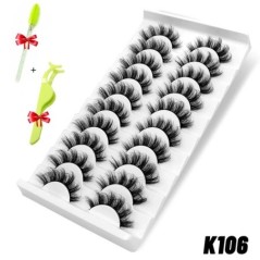 GROINNEYA 5/10 Pairs 3D Faux Mink Lashes Bolyhos Puha Folyos Természetes hosszú Műszempillák Göndör szempillák nagykereskedelmi 