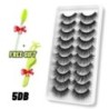 GROINNEYA 5/10 Pairs 3D Faux Mink Lashes Bolyhos Puha Folyos Természetes hosszú Műszempillák Göndör szempillák nagykereskedelmi 