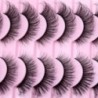 10 Pár szempilla Természetes hosszú 3D Mink Lashes Bolyhos Volumen Mink Műszempillák Cruelty Free Wispy Lashes Smink Cilios Q01