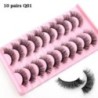 10 Pár szempilla Természetes hosszú 3D Mink Lashes Bolyhos Volumen Mink Műszempillák Cruelty Free Wispy Lashes Smink Cilios Q01