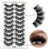 10 Pár szempilla Természetes hosszú 3D Mink Lashes Bolyhos Volumen Mink Műszempillák Cruelty Free Wispy Lashes Smink Cilios Q01