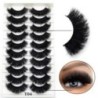 10 Pár szempilla Természetes hosszú 3D Mink Lashes Bolyhos Volumen Mink Műszempillák Cruelty Free Wispy Lashes Smink Cilios Q01