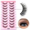 10 Pár szempilla Természetes hosszú 3D Mink Lashes Bolyhos Volumen Mink Műszempillák Cruelty Free Wispy Lashes Smink Cilios Q01