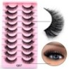 10 Pár szempilla Természetes hosszú 3D Mink Lashes Bolyhos Volumen Mink Műszempillák Cruelty Free Wispy Lashes Smink Cilios Q01