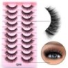 10 Pár szempilla Természetes hosszú 3D Mink Lashes Bolyhos Volumen Mink Műszempillák Cruelty Free Wispy Lashes Smink Cilios Q01