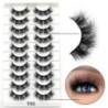 10 Pár szempilla Természetes hosszú 3D Mink Lashes Bolyhos Volumen Mink Műszempillák Cruelty Free Wispy Lashes Smink Cilios Q01