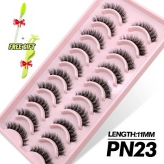 GROINNEYA 5/10 Pairs 3D Faux Mink Lashes Bolyhos Puha Full Thick Wispy Természetes hosszú műszempillák Göndör szempillák nagyker