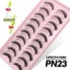 GROINNEYA 5/10 Pairs 3D Faux Mink Lashes Bolyhos Puha Full Thick Wispy Természetes hosszú műszempillák Göndör szempillák nagyker