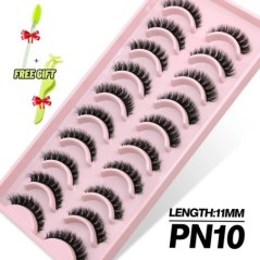 GROINNEYA 5/10 Pairs 3D Faux Mink Lashes Bolyhos Puha Full Thick Wispy Természetes hosszú műszempillák Göndör szempillák nagyker