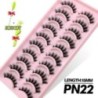 GROINNEYA 5/10 Pairs 3D Faux Mink Lashes Bolyhos Puha Full Thick Wispy Természetes hosszú műszempillák Göndör szempillák nagyker