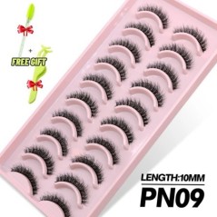 GROINNEYA 5/10 Pairs 3D Faux Mink Lashes Bolyhos Puha Full Thick Wispy Természetes hosszú műszempillák Göndör szempillák nagyker