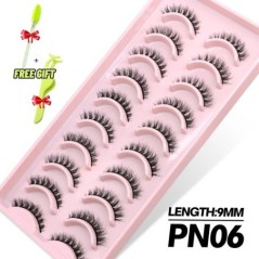 GROINNEYA 5/10 Pairs 3D Faux Mink Lashes Bolyhos Puha Full Thick Wispy Természetes hosszú műszempillák Göndör szempillák nagyker