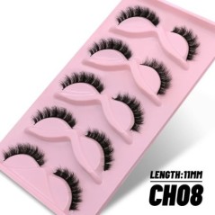 GROINNEYA 5/10 Pairs 3D Faux Mink Lashes Bolyhos Puha Full Thick Wispy Természetes hosszú műszempillák Göndör szempillák nagyker