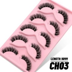 GROINNEYA 5/10 Pairs 3D Faux Mink Lashes Bolyhos Puha Full Thick Wispy Természetes hosszú műszempillák Göndör szempillák nagyker