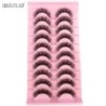 10 pár Mink Eyelashes Invisible Band Lash Extension Természetes műszempilla Cross Cluster Fairy 3D Faux Big Eye Long Fake Lashe