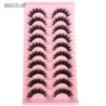 10 pár Mink Eyelashes Invisible Band Lash Extension Természetes műszempilla Cross Cluster Fairy 3D Faux Big Eye Long Fake Lashe