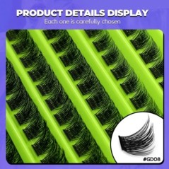 GROINNEYA Cluster Lashes Természetes szempilla hosszabbító Volumen Individual Lashes Mixed Tray Faux Mink Lashes Cilias Smink