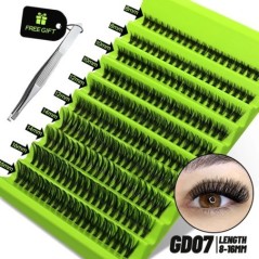 GROINNEYA Cluster Lashes Természetes szempilla hosszabbító Volumen Individual Lashes Mixed Tray Faux Mink Lashes Cilias Smink