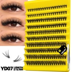 GROINNEYA Cluster Lashes Természetes szempilla hosszabbító Volumen Individual Lashes Mixed Tray Faux Mink Lashes Cilias Smink