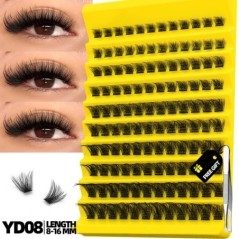 GROINNEYA Cluster Lashes Természetes szempilla hosszabbító Volumen Individual Lashes Mixed Tray Faux Mink Lashes Cilias Smink