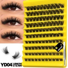 GROINNEYA Cluster Lashes Természetes szempilla hosszabbító Volumen Individual Lashes Mixed Tray Faux Mink Lashes Cilias Smink