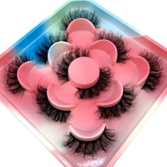 Új 5 pár 3D Mink Lashes Natural Mink műszempillák drámai volumenű műszempilla műszempilla hosszabbító faux Cils nagykereskedelmi