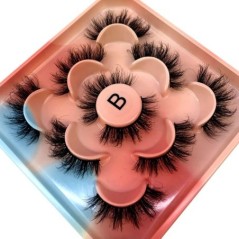 Új 5 pár 3D Mink Lashes Natural Mink műszempillák drámai volumenű műszempilla műszempilla hosszabbító faux Cils nagykereskedelmi