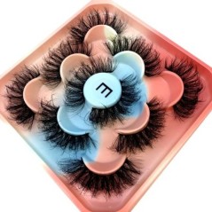 Új 5 pár 3D Mink Lashes Natural Mink műszempillák drámai volumenű műszempilla műszempilla hosszabbító faux Cils nagykereskedelmi