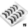 GROINNEYA 5 pár Cat Eye Lashes Faux Mink Eyelashes Clear Band Lashes Natural Look Wispy Mink Eyelashes Full Strip Lashes