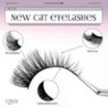 GROINNEYA Cat Eye Lashes Faux Mink szempillák Szárnyas végű Szem Megnyújtott Szempilla Műszempillák Puha Természetes, hosszú, te