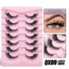 GROINNEYA Cat Eye Lashes Faux Mink szempillák Szárnyas végű Szem Megnyújtott Szempilla Műszempillák Puha Természetes, hosszú, te