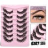 GROINNEYA Cat Eye Lashes Faux Mink szempillák Szárnyas végű Szem Megnyújtott Szempilla Műszempillák Puha Természetes, hosszú, te