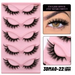 GROINNEYA Cat Eye Lashes Faux Mink szempillák Szárnyas végű Szem Megnyújtott Szempilla Műszempillák Puha Természetes, hosszú, te