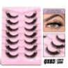 GROINNEYA Cat Eye Lashes Faux Mink szempillák Szárnyas végű Szem Megnyújtott Szempilla Műszempillák Puha Természetes, hosszú, te