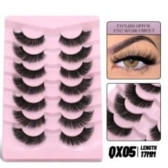 GROINNEYA Cat Eye Lashes Faux Mink szempillák Szárnyas végű Szem Megnyújtott Szempilla Műszempillák Puha Természetes, hosszú, te