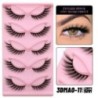 GROINNEYA Cat Eye Lashes Faux Mink szempillák Szárnyas végű Szem Megnyújtott Szempilla Műszempillák Puha Természetes, hosszú, te