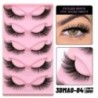 GROINNEYA Cat Eye Lashes Faux Mink szempillák Szárnyas végű Szem Megnyújtott Szempilla Műszempillák Puha Természetes, hosszú, te